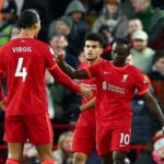 Selebrasi Sadio Mane pencetak gol kemenangan Liverpool atas West Ham United di Anfield (Foto AFP/Clive Brunskill