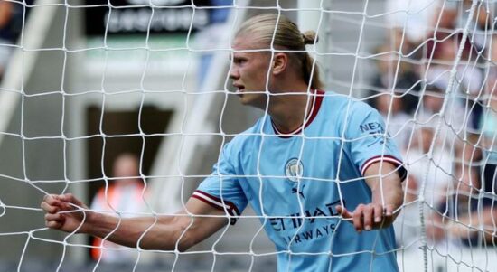 Erling Haaland, pemain Manchester City (Foto REUTERS/Lee Smith).