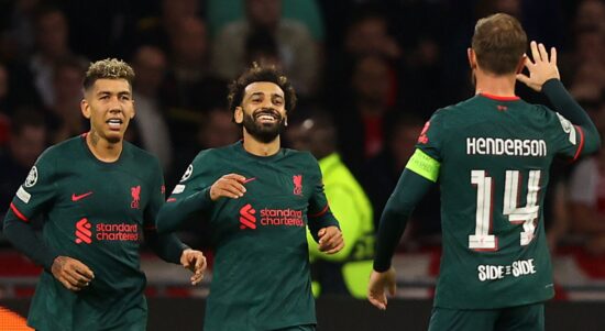 Liverpool dan selebrasi Mohamed Salah (Foto Skysports).